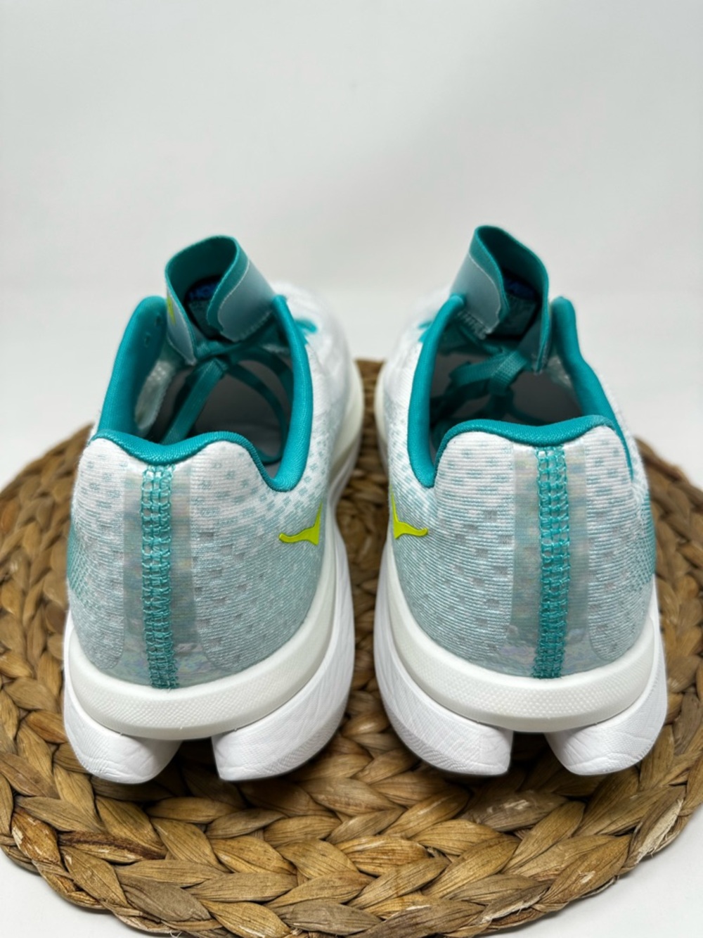 HOKA ONE Mach X Running Shoes White Blue Glass Size 10 Men's - Picture 7 of 10